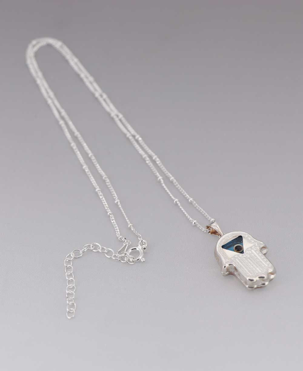 Sterling Silver Hamsa & Evil Eye Necklace、mySite、topwebapps