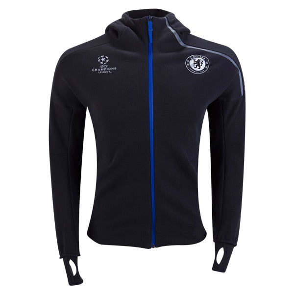 adidas Men's Chelsea FC Anthem UCL Z.N.E Hoodie Black/Chelsea Blue、mySite、noshort