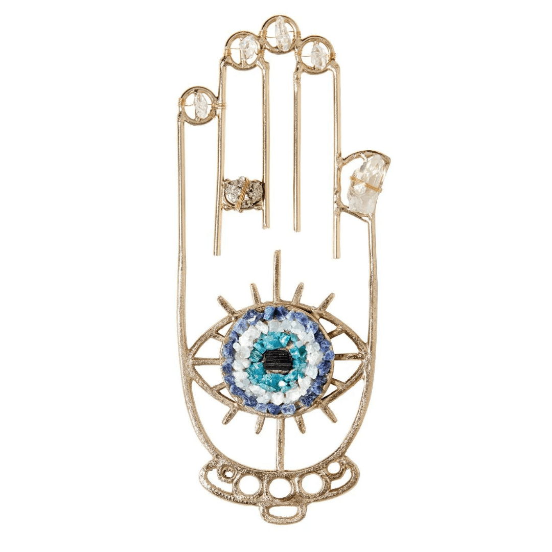 Hamsa Healing Crystal Grid Wall Hanging、mySite、topwebapps