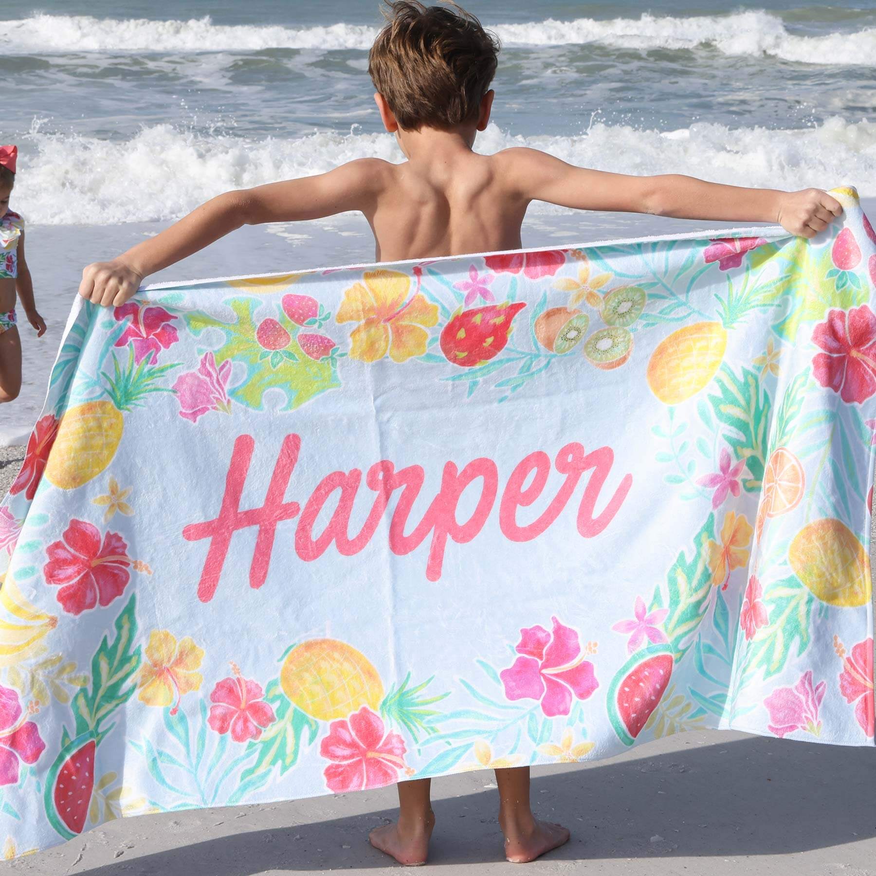  Tropical Paradise Personalized Kids Beach Towel、mySite、layawaytickets