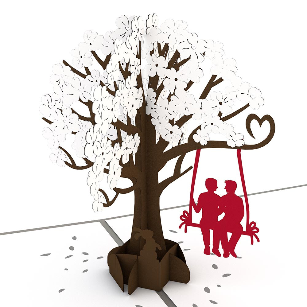 Two Guys on a Swing Pop-Up Card、mySite、solidvoid