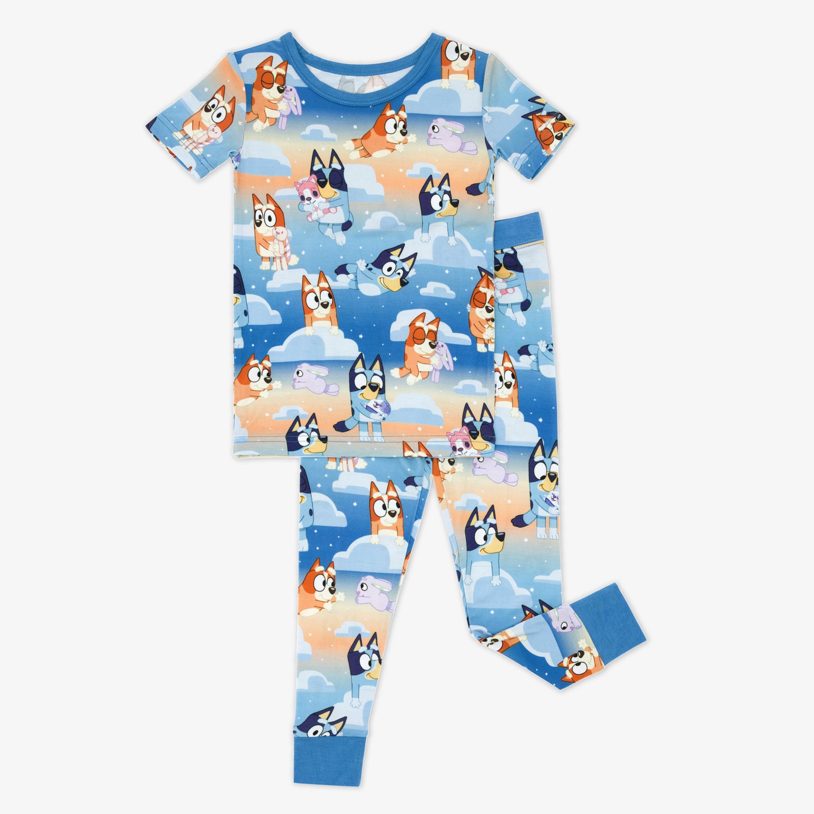  Bluey Blue Sleepytime Two-Piece Short Sleeve & Pants Pajama Set、mySite、layawaytickets