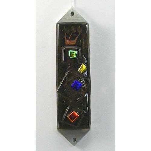 Beames Designs Bronze Mezuzah With Multi-Colored Dichroic Glass、mySite、topwebapps