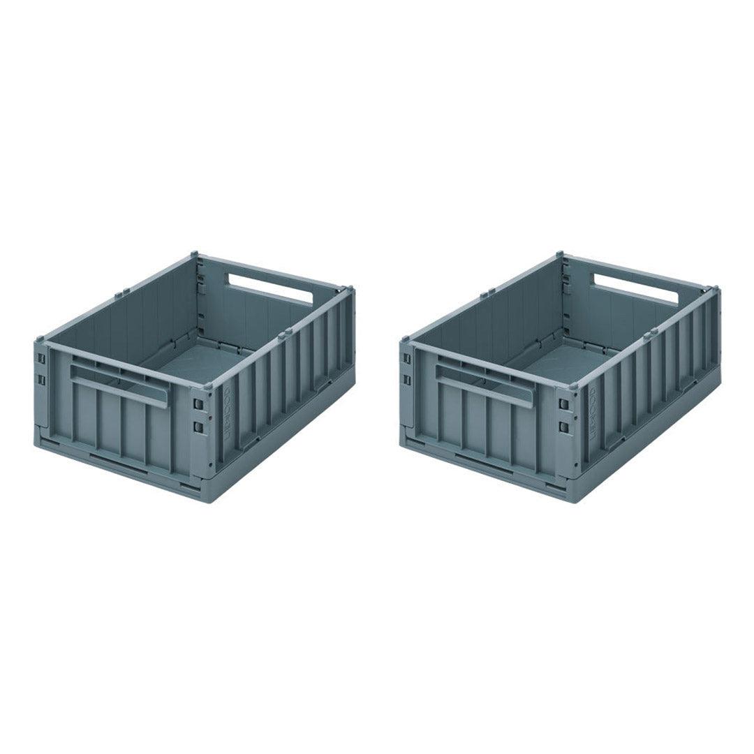  Liewood Weston Storage Boxes - Whale Blue - Medium - 2 Pack、mySite、merchandisen