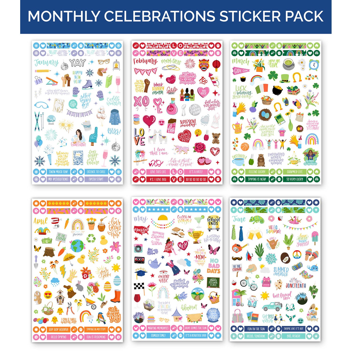  Monthly Celebrations Planner Stickers Pack、mySite、ghnorth