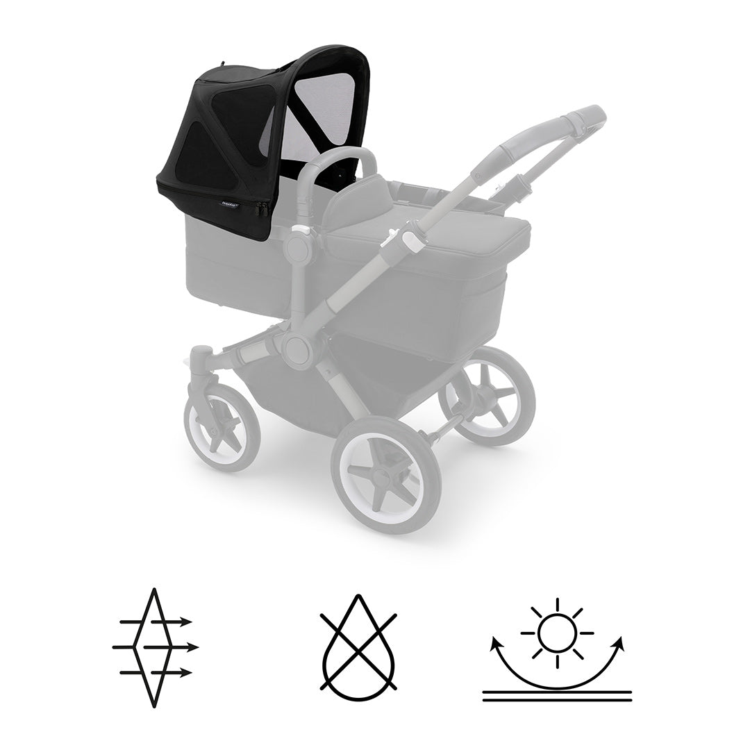  Bugaboo Donkey Breezy Sun Canopy - Midnight Black、mySite、merchandisen