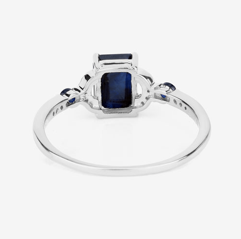 Blue Sapphire and Diamond Ring in 14K Gold、mySite、g9winljtr