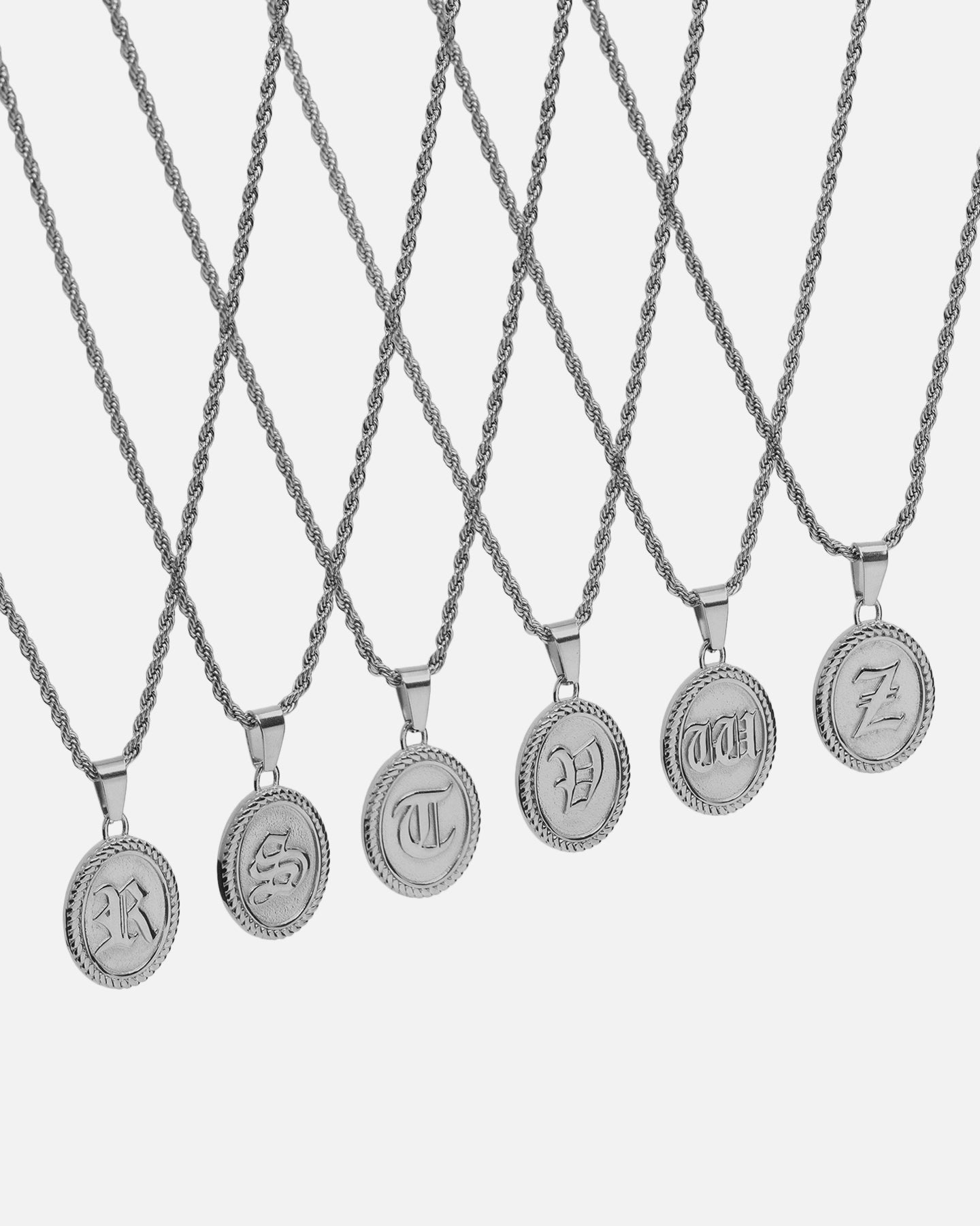 NXS Vintage Letter Necklace White Gold、mySite、zt4zffjzw