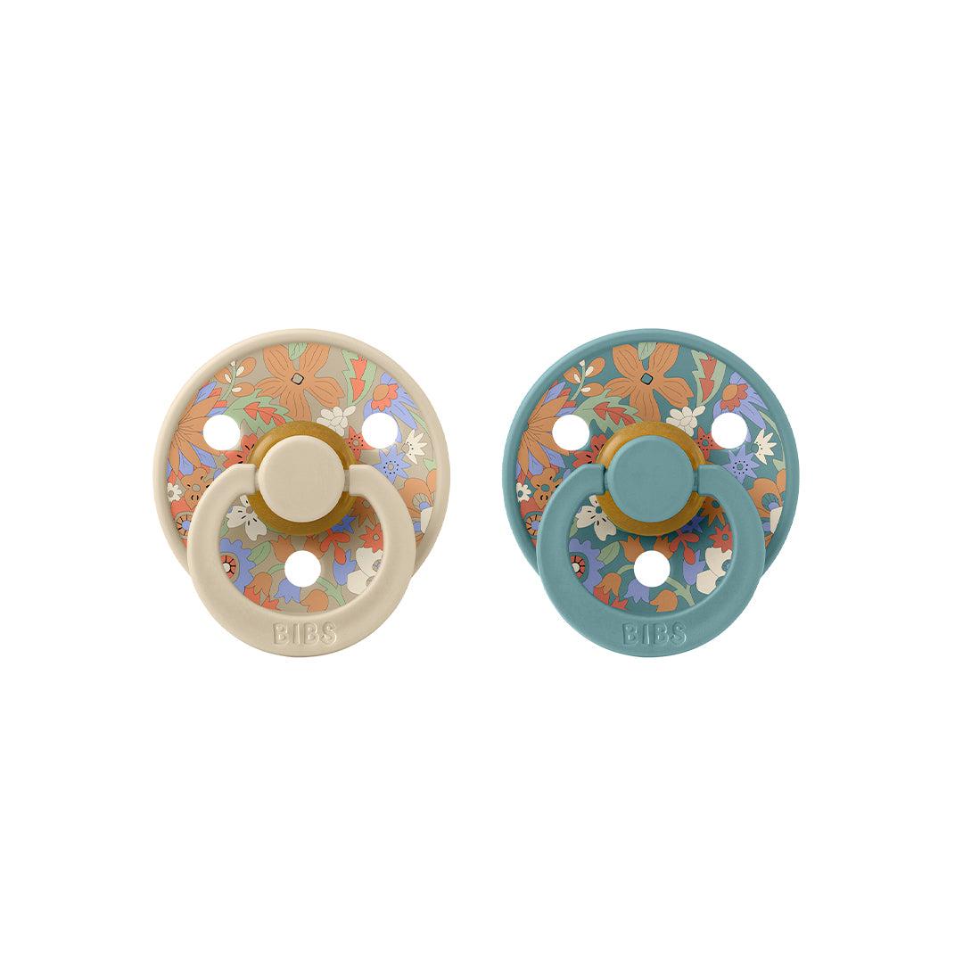  BIBS X LIBERTY Colour Latex Pacifier - 2 Pack - Vanilla Hush Mix - June Blossom、mySite、merchandisen