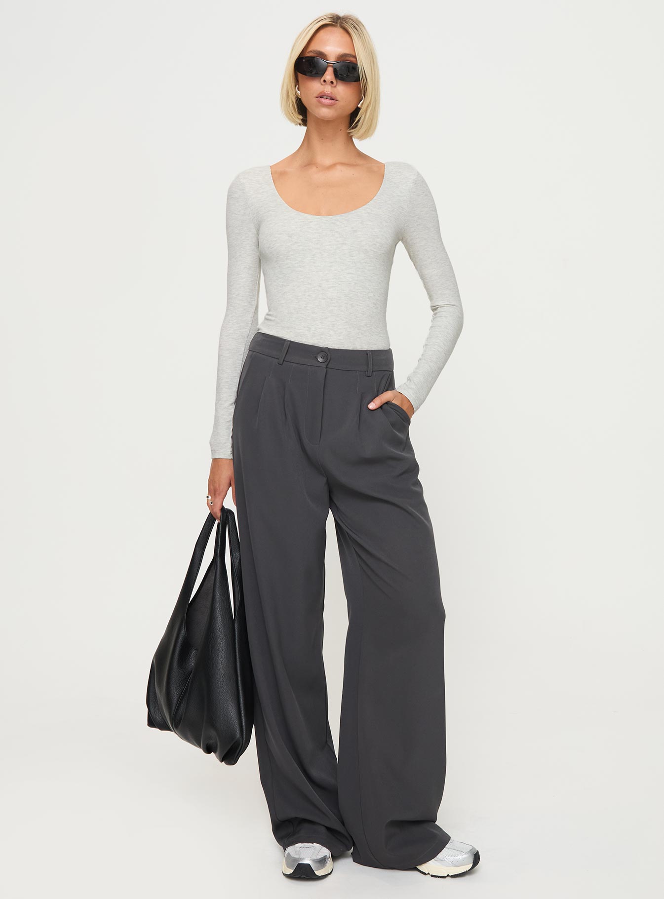 Greener Long Sleeve Bodysuit Grey、mySite、solidvoid