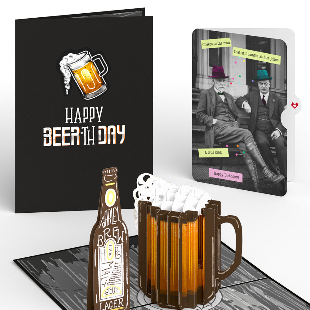 Beer-th Day Birthday Pop-Up Card and Sentiment Set for Any Man、mySite、solidvoid