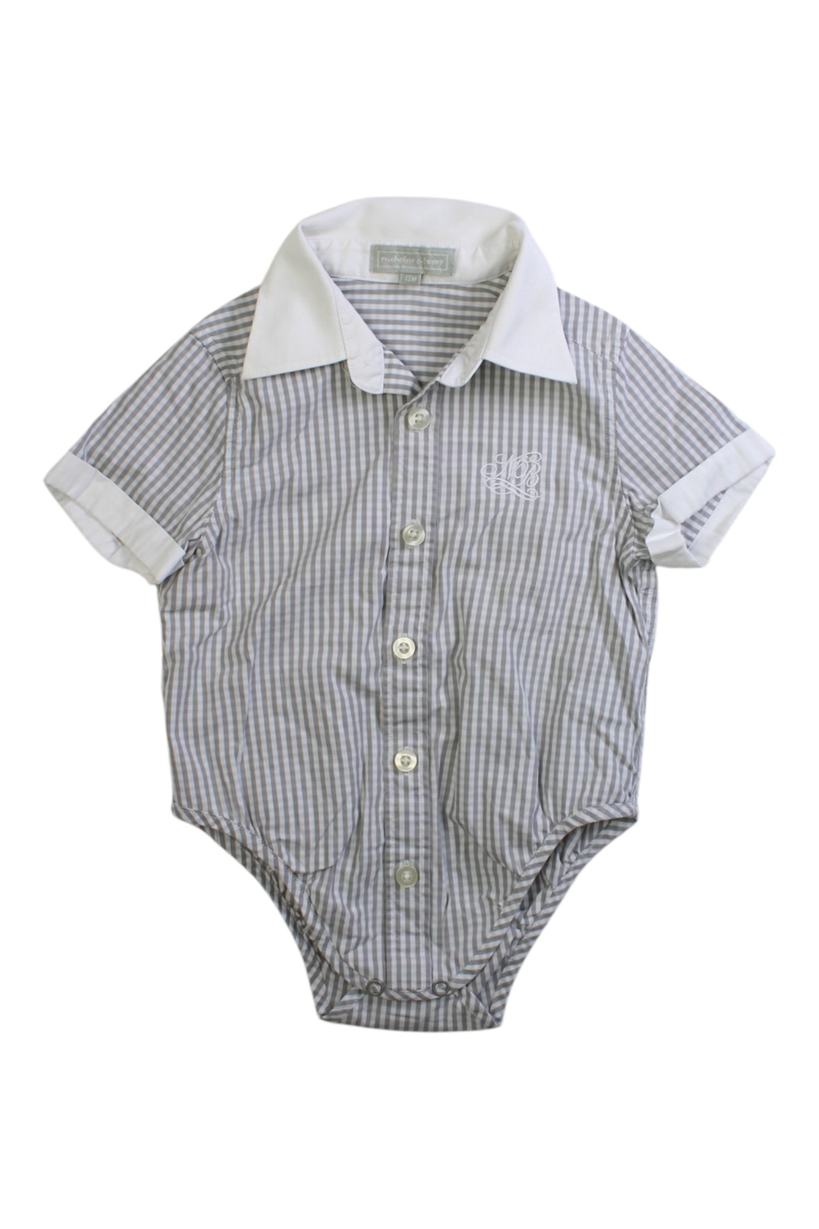 Nicholas & Bears Button-Up Bodysuit 6-12M、mySite、g9winljtr