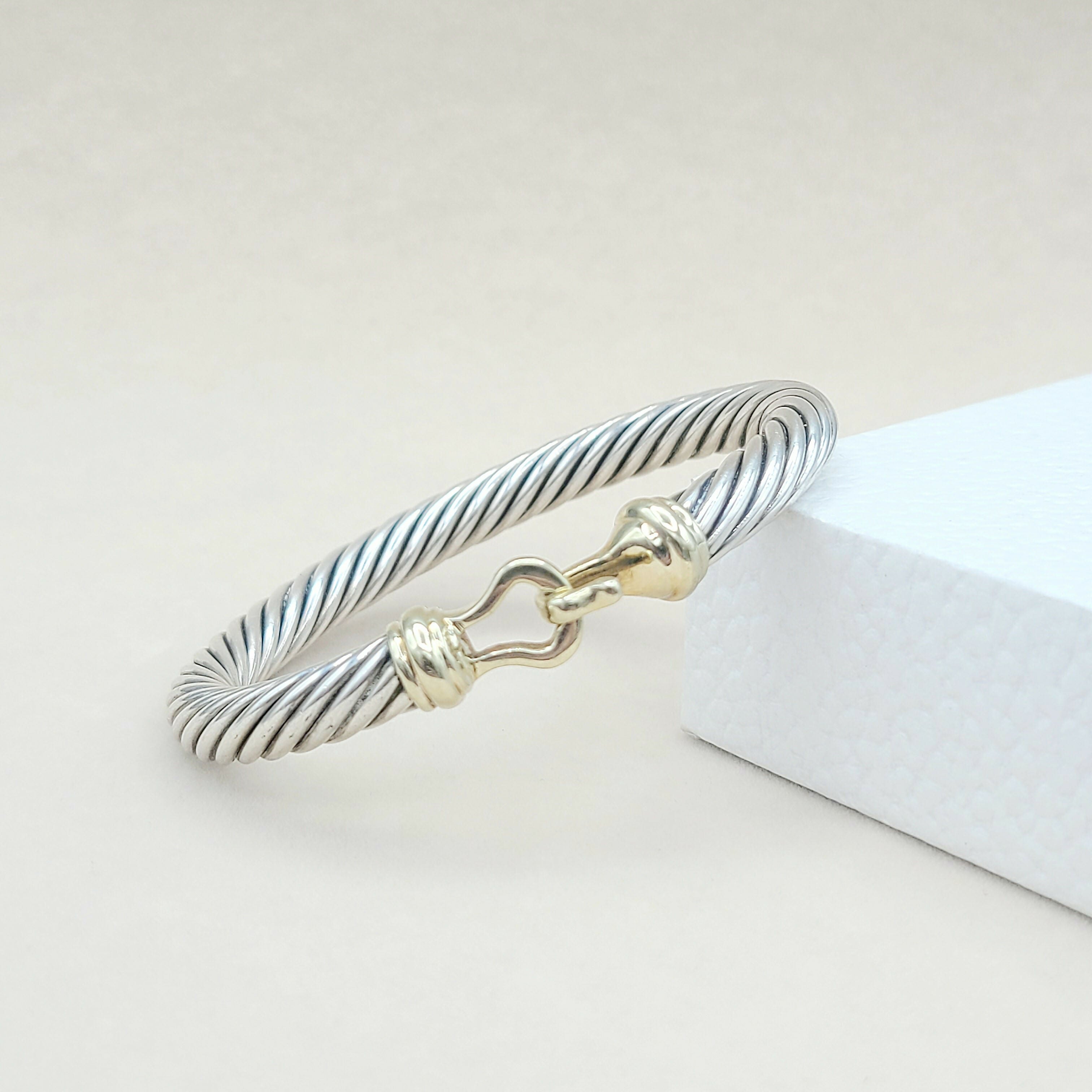 David Yurman Buckle Bracelet 7mm with 14K Gold、mySite、hinf8tx79