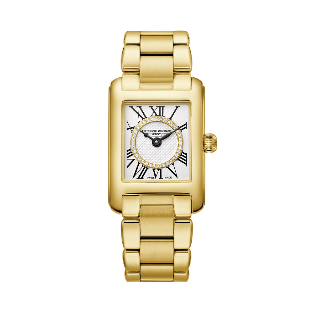 Classic Carrée Ladies Gold-Tone Steel 23mm - Silver on Bracelet、mySite、botmansion