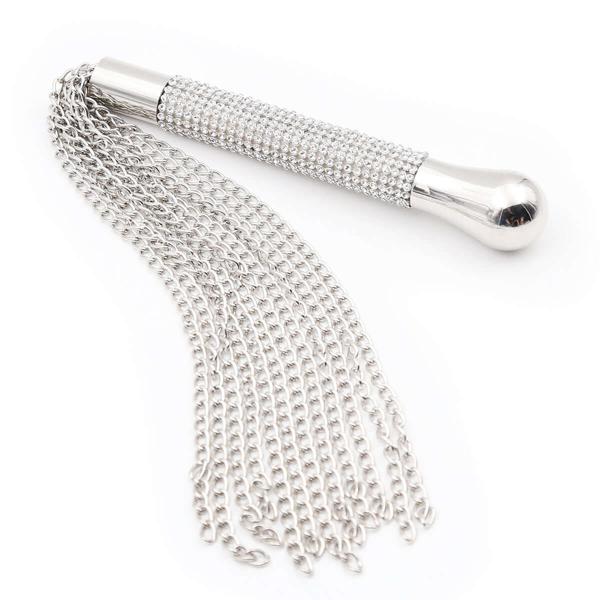 Come Closer Crystal And Chain Flogger | Silver、mySite、bottomscart