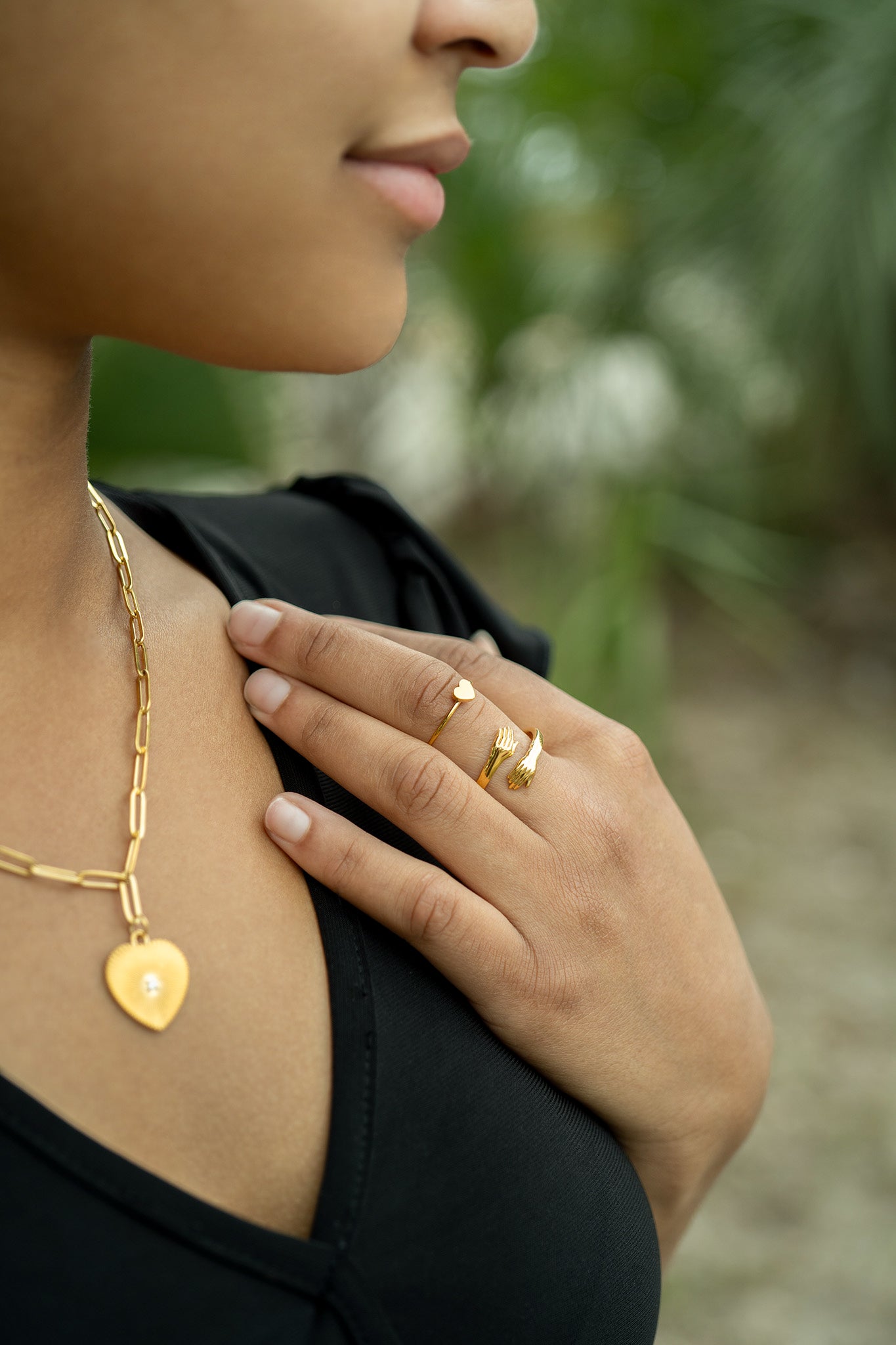 18K Gold PVD Stainless Steel Hug Ring / KSS0002、mySite、dreamappss