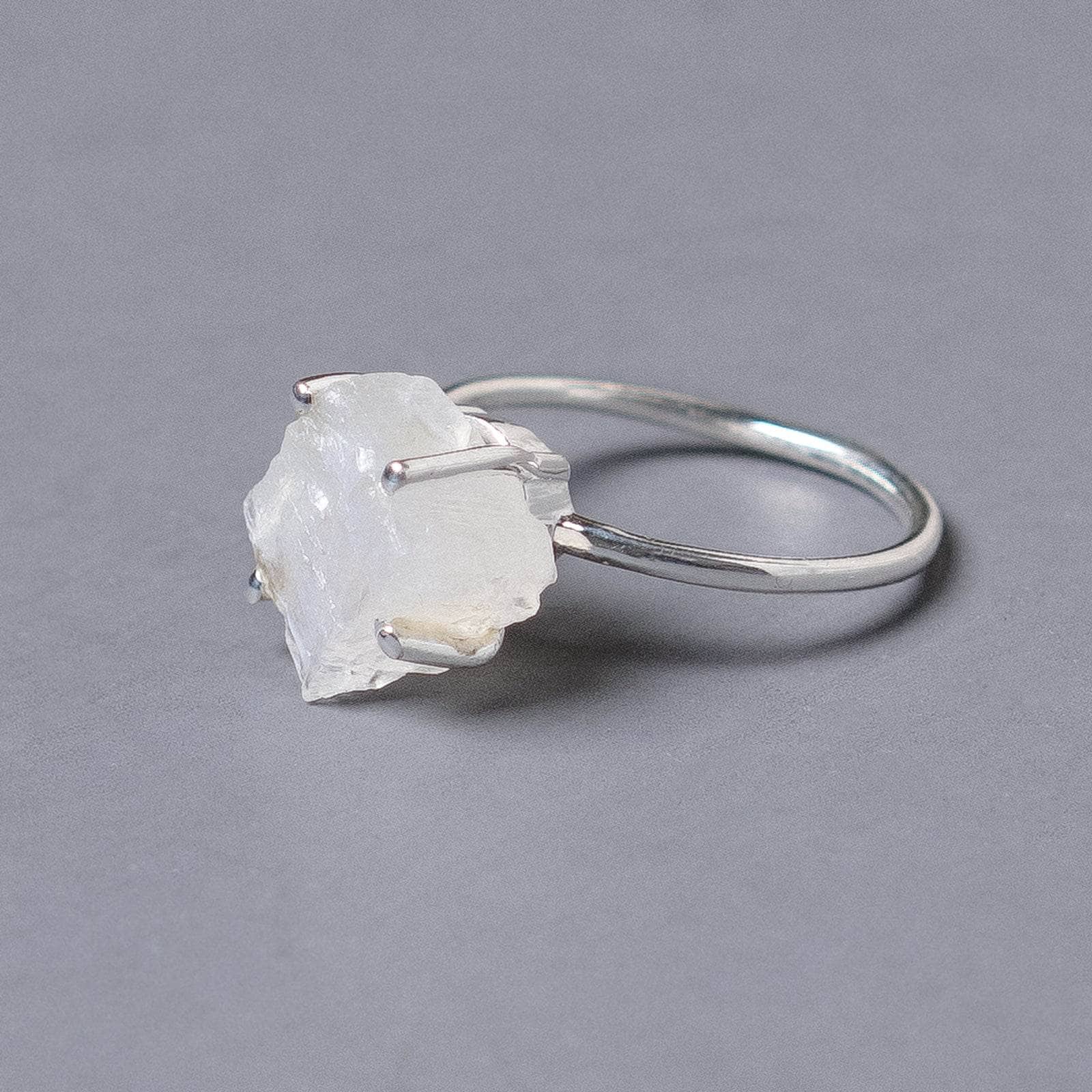 Rainbow Moonstone Raw Freeform Gold or Silver Ring、mySite、hinf8tx79