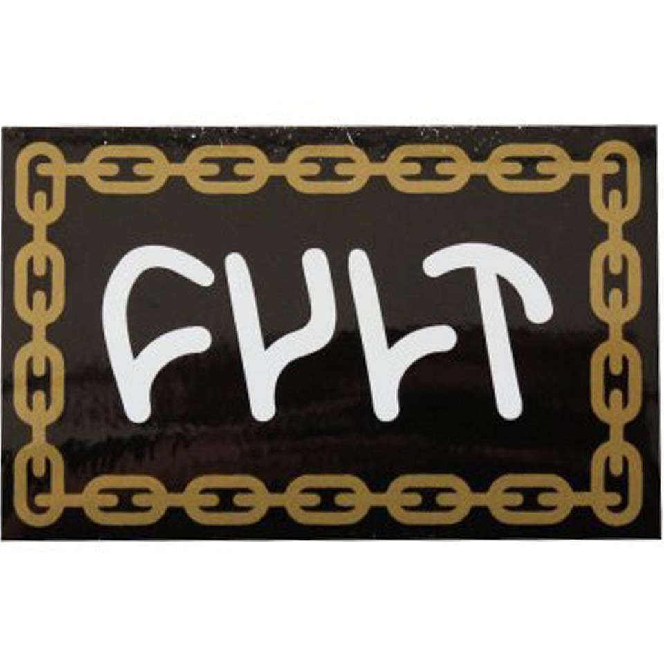  Cult Chain Logo Sticker - Black/Gold、mySite、merchandisen
