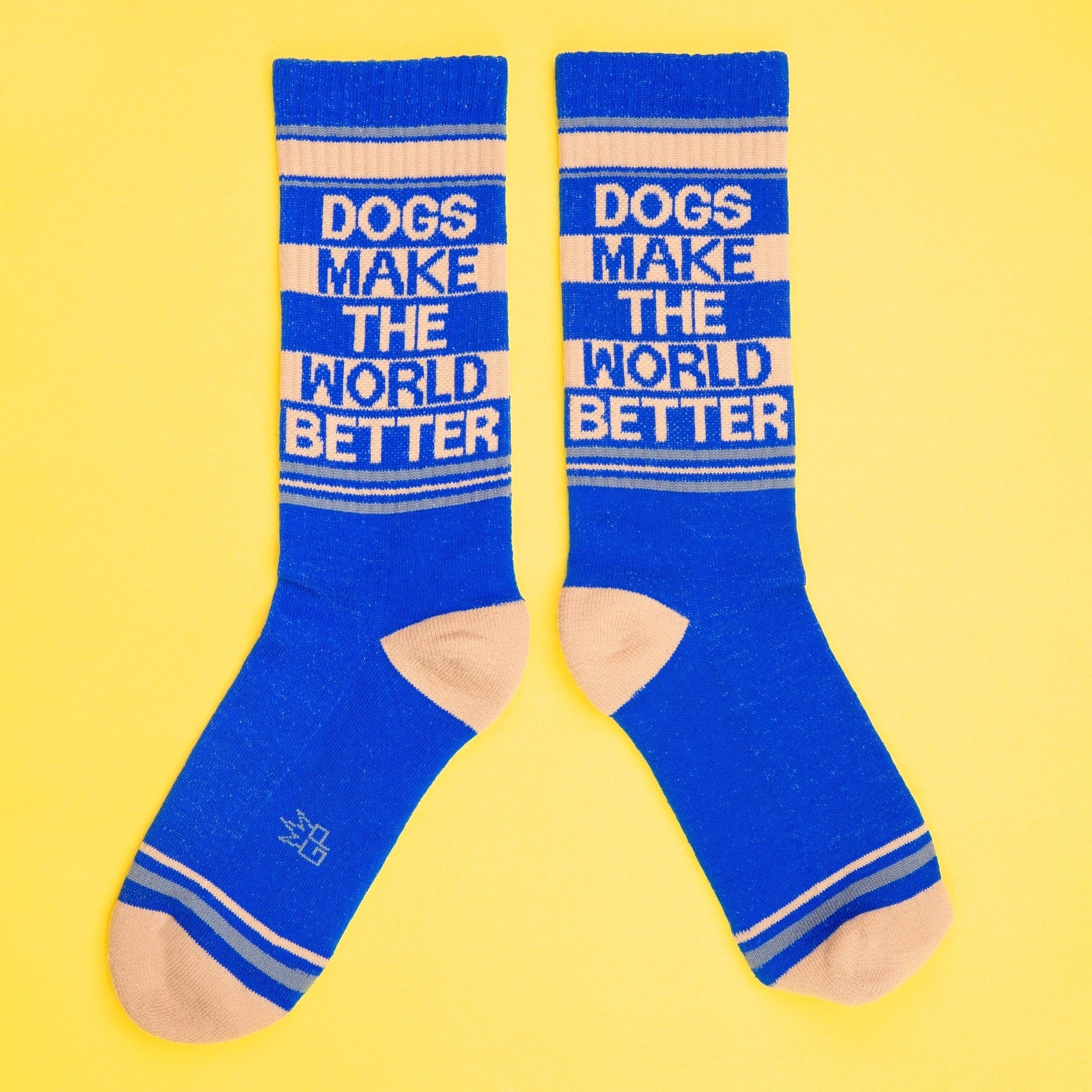Dogs Make the World Better Gym Crew Socks、mySite、g9winljtr