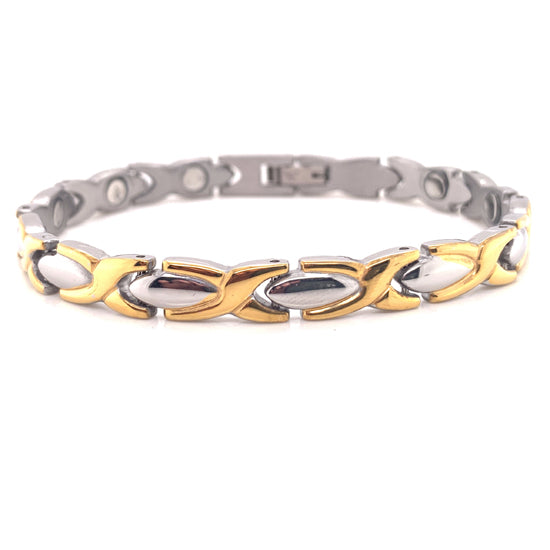 Gold And Stainless Steel Bracelet / MBL0023、mySite、dreamappss
