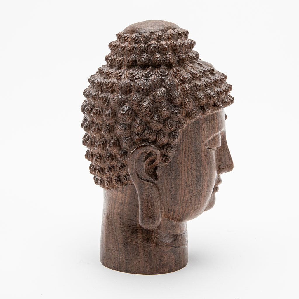 Wooden Buddha Head Statue、mySite、topwebapps