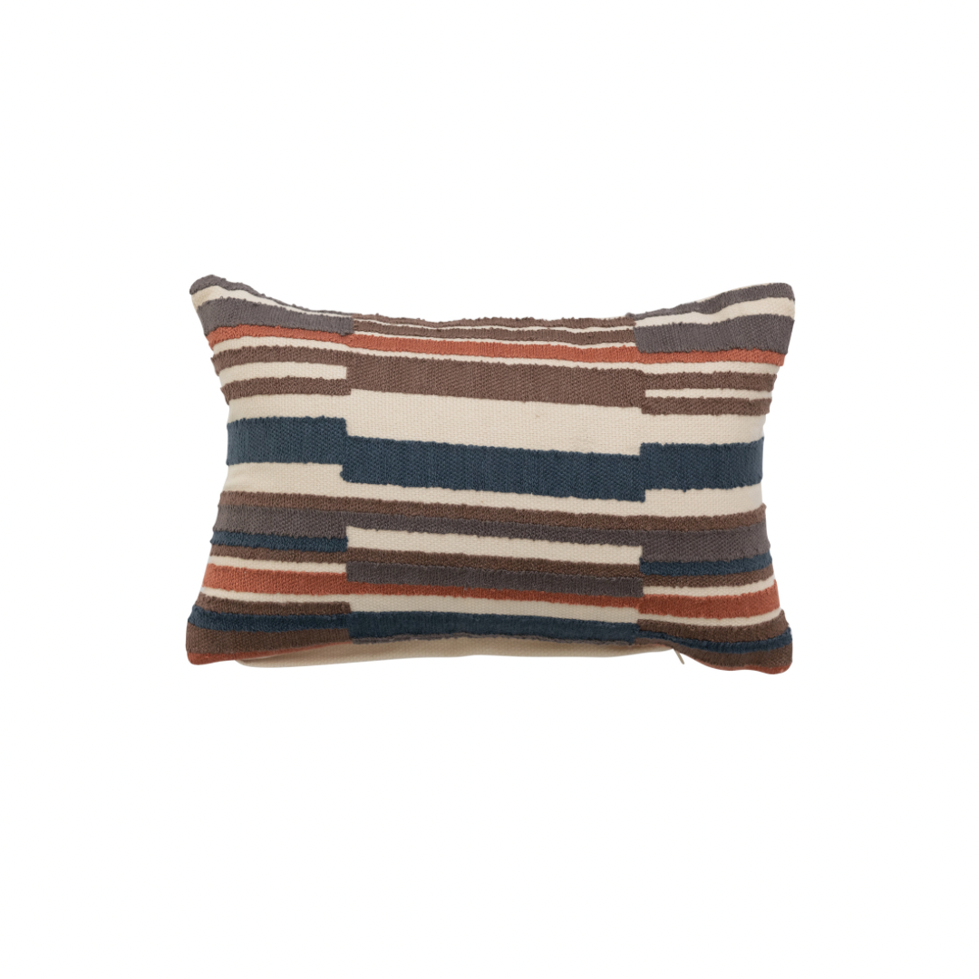  Embroidered Striped Pillow、mySite、elrpsem3k