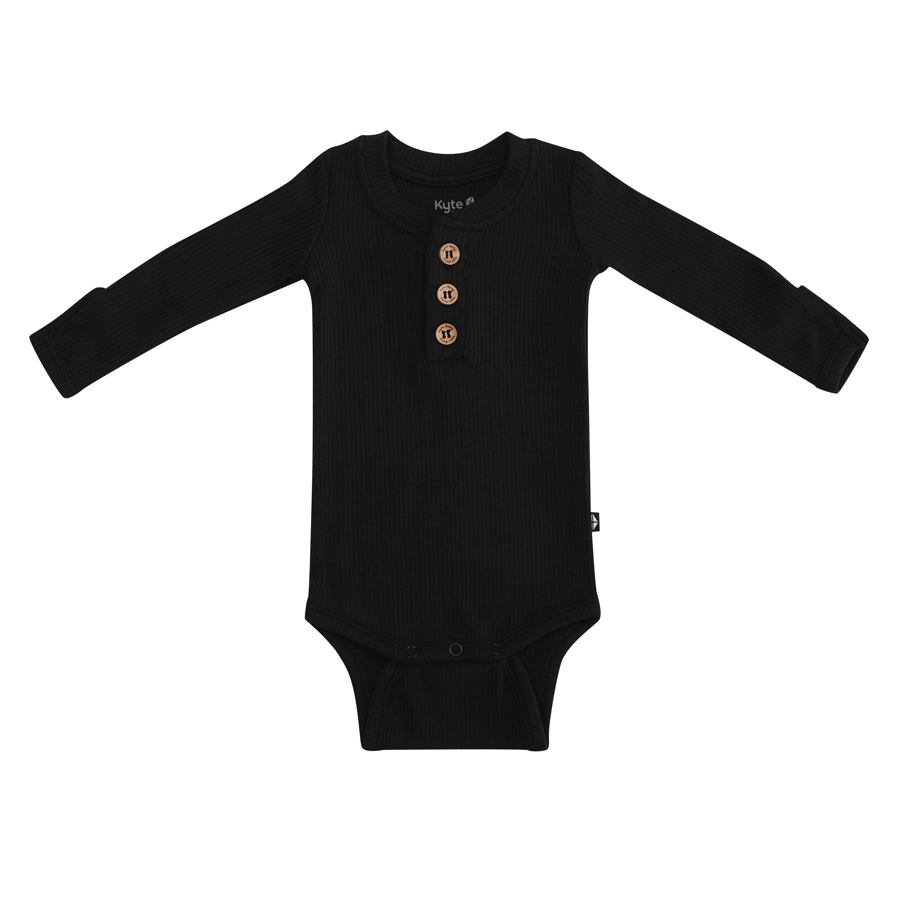 Ribbed Long Sleeve Henley Bodysuit in Midnight、mySite、layawaytickets