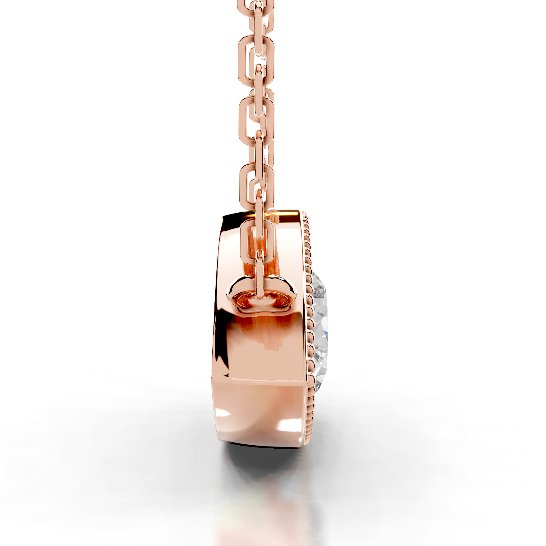 Kanesha Diamond Pendant (3.50 Carat) -14K Rose Gold、mySite、hinf8tx79