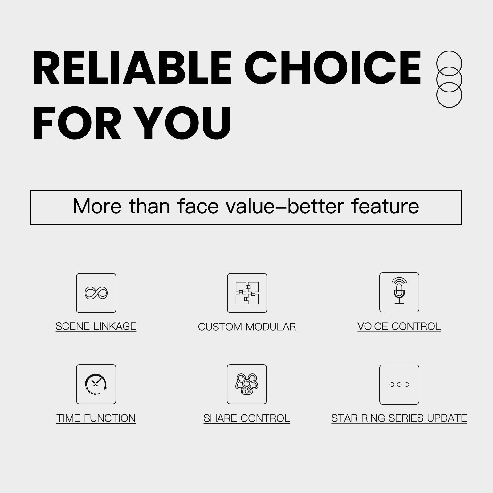 WiFi Star Ring Smart Light Push Button Switch No Neutral No Capacitor Required、mySite、fannypackpong