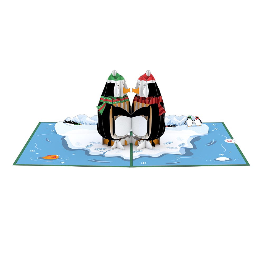 Holiday Penguins Pop-Up Card、mySite、solidvoid