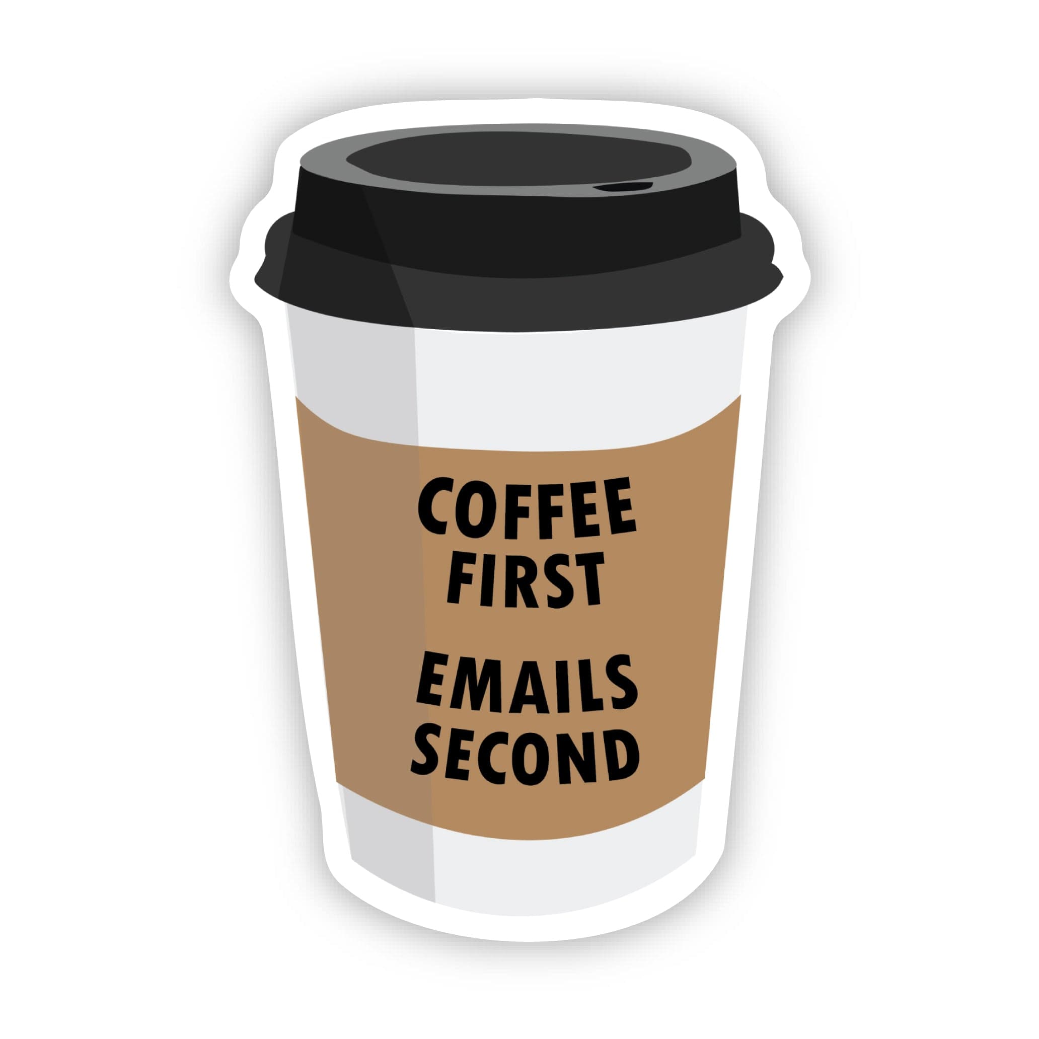  Coffee first, emails second Funny Work Sticker、mySite、ghnorth