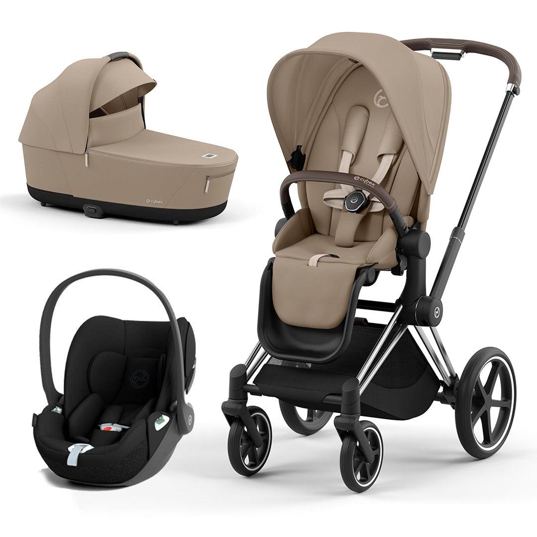  CYBEX Priam Cloud T Travel System - Cozy Beige/Black、mySite、merchandisen