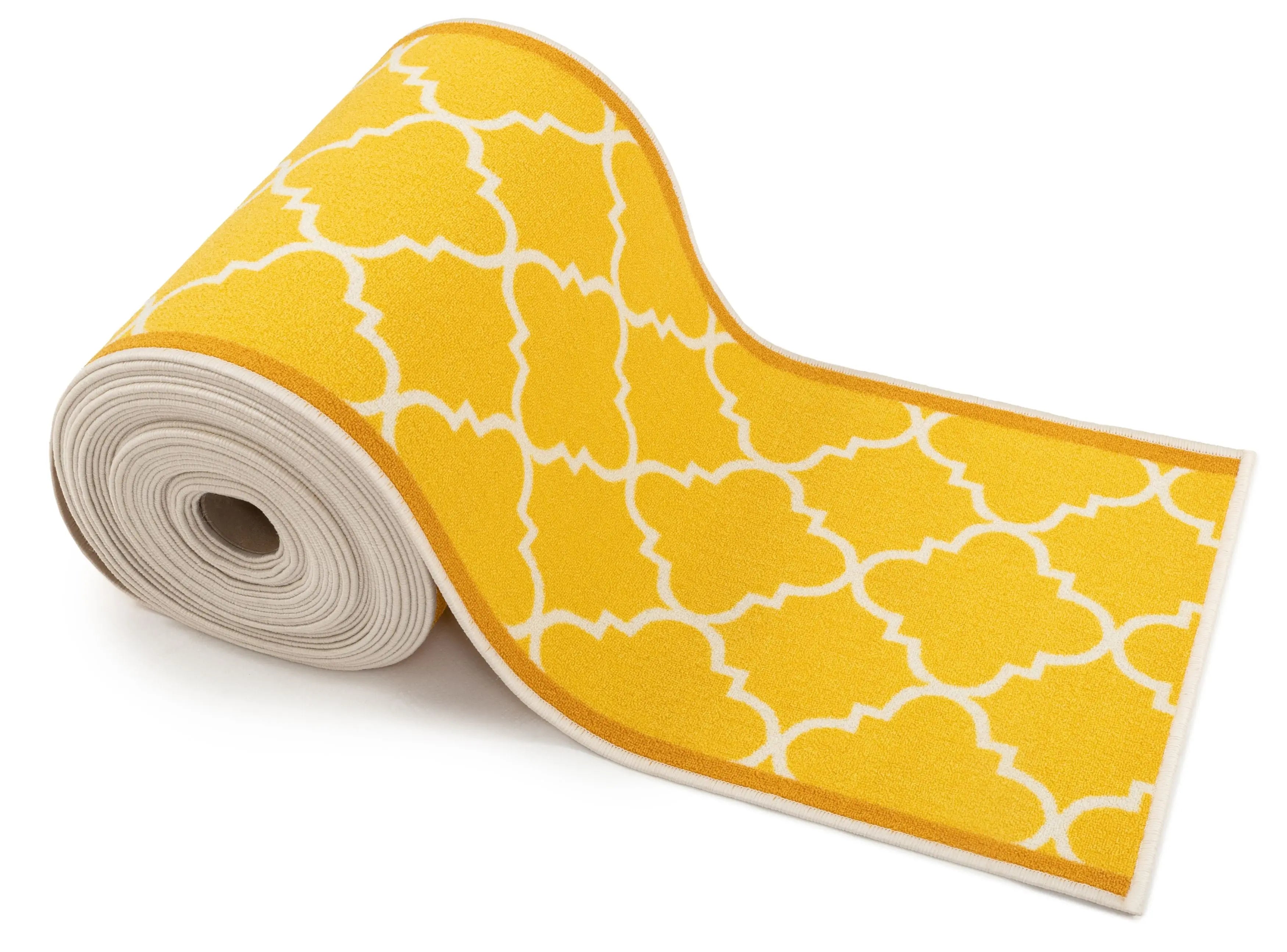 Brooklyn Trellis Custom Size Runner Modern Gold Select Your Width x Choose Your Length Machine Washable Hallway Runner Rug、mySite、gigharbornorthrealestate