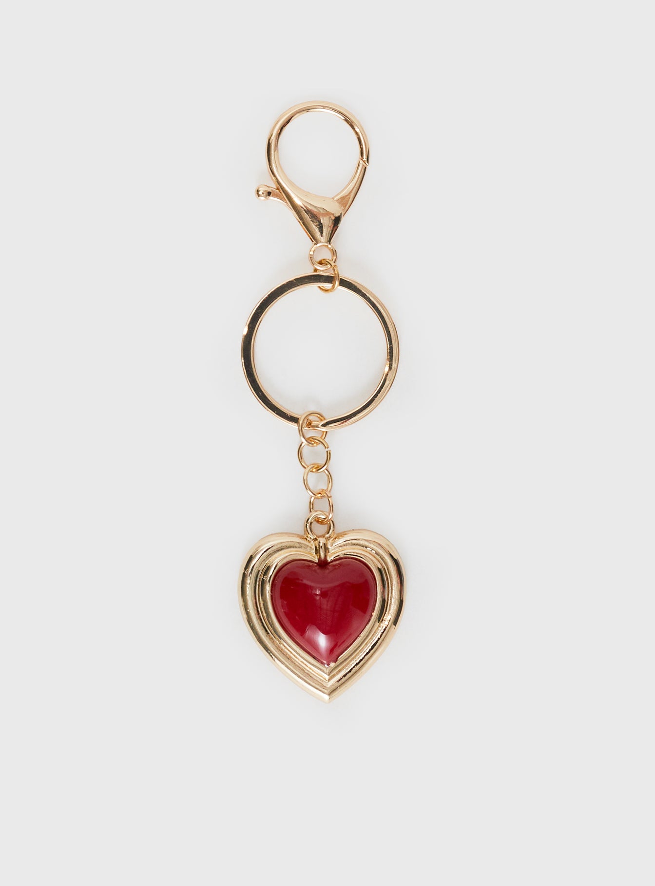 Red Heart Keyring Gold / Red、mySite、solidvoid