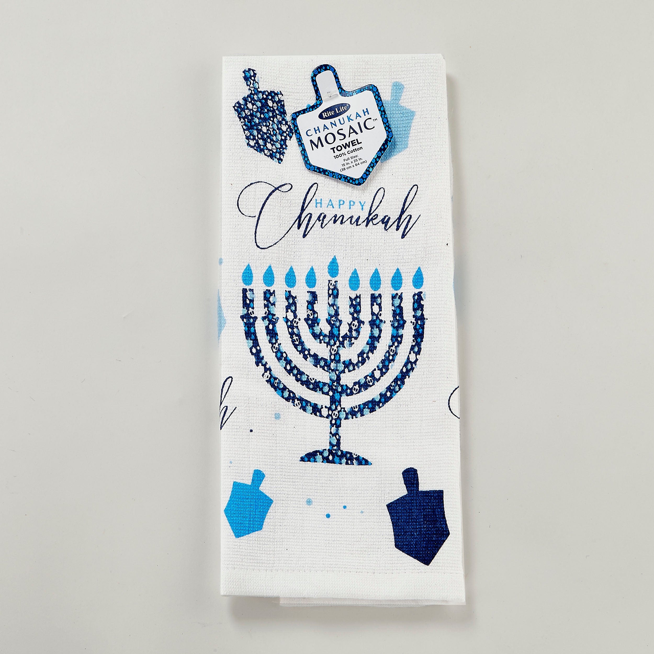 Menorah and Dreidel Mosaic Kitchen Towel、mySite、topwebapps