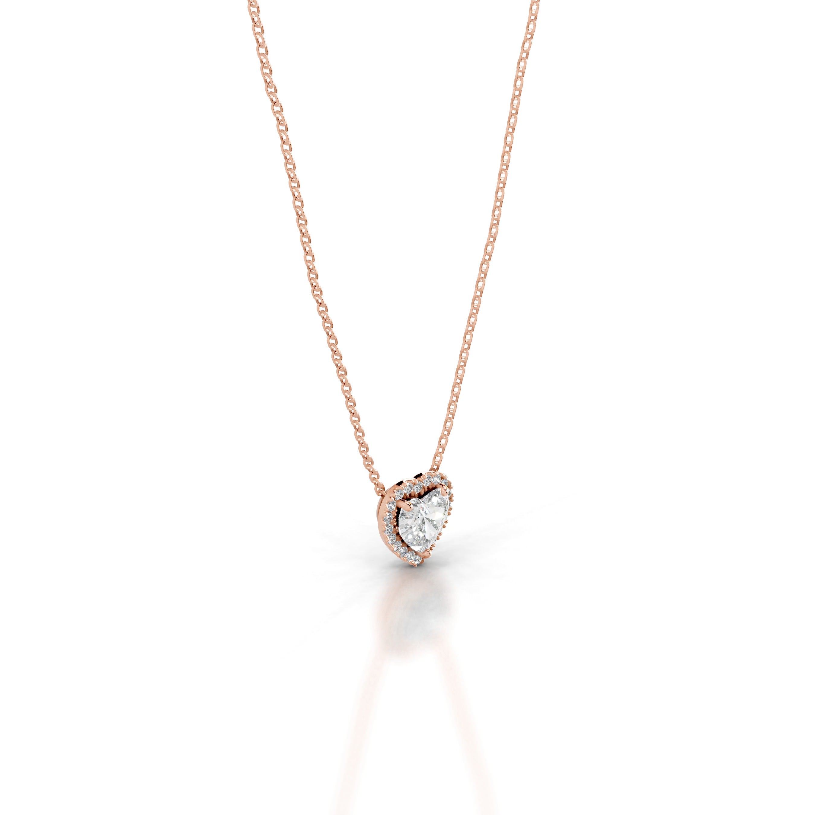 Manon Diamond Halo Pendant - 14K Rose Gold、mySite、hinf8tx79