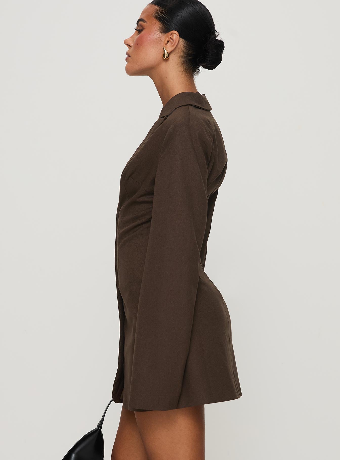 Dianah Blazer Mini Dress Brown、mySite、solidvoid