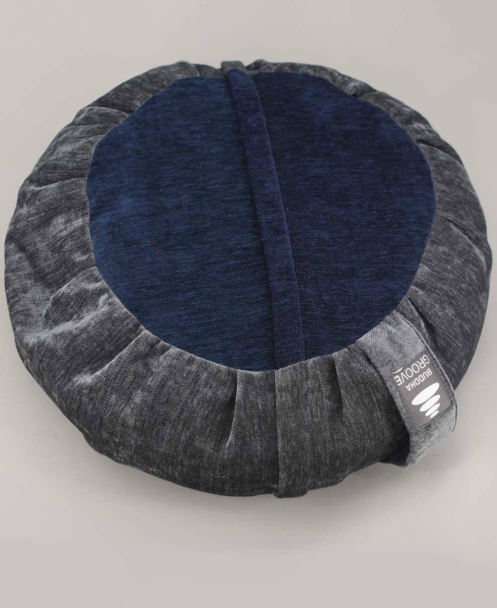 Be Here Now Grey Blue Meditation Zafu Cushion、mySite、topwebapps