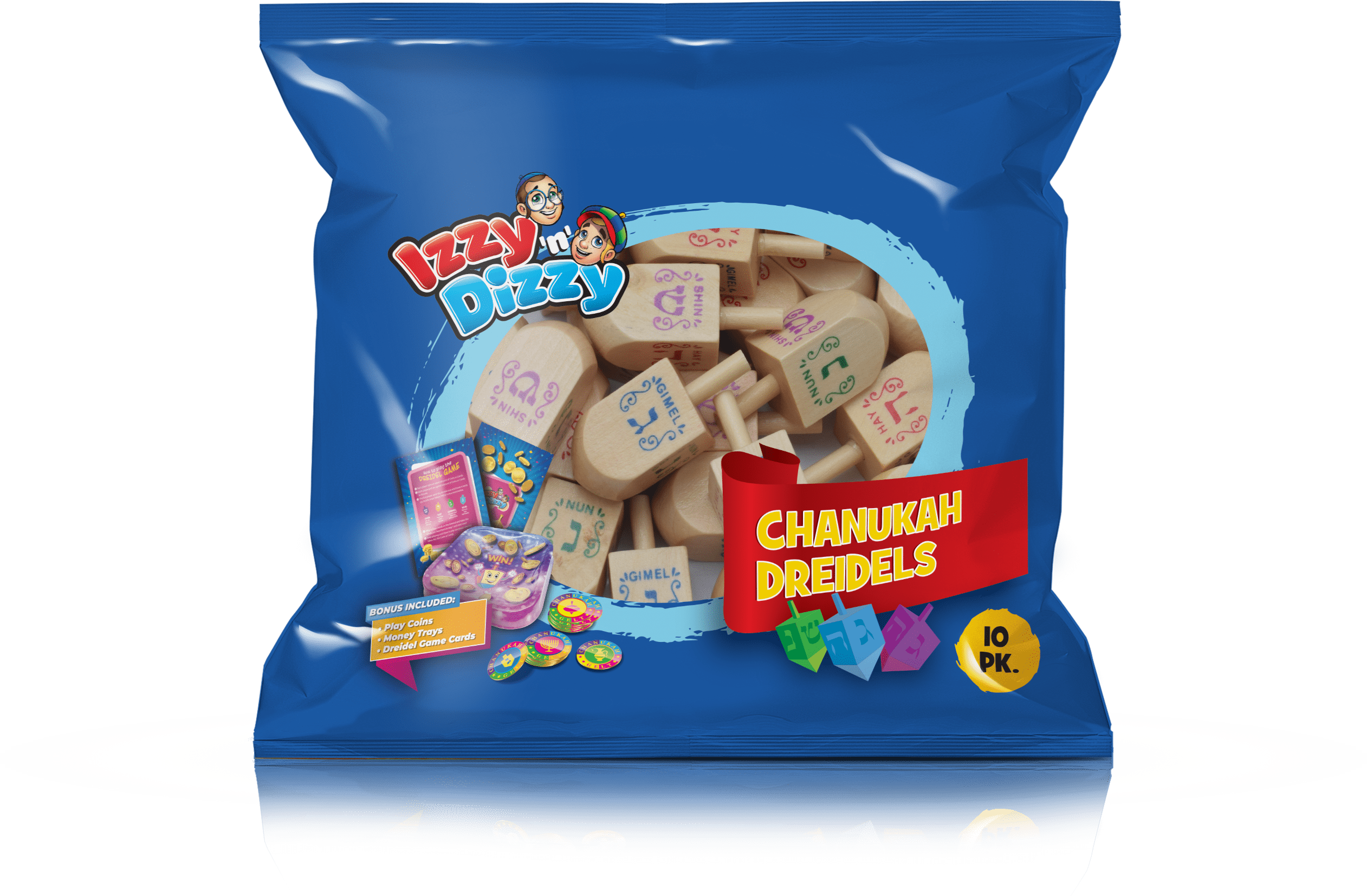 Assorted Wood Dreidels - 10 pack、mySite、topwebapps