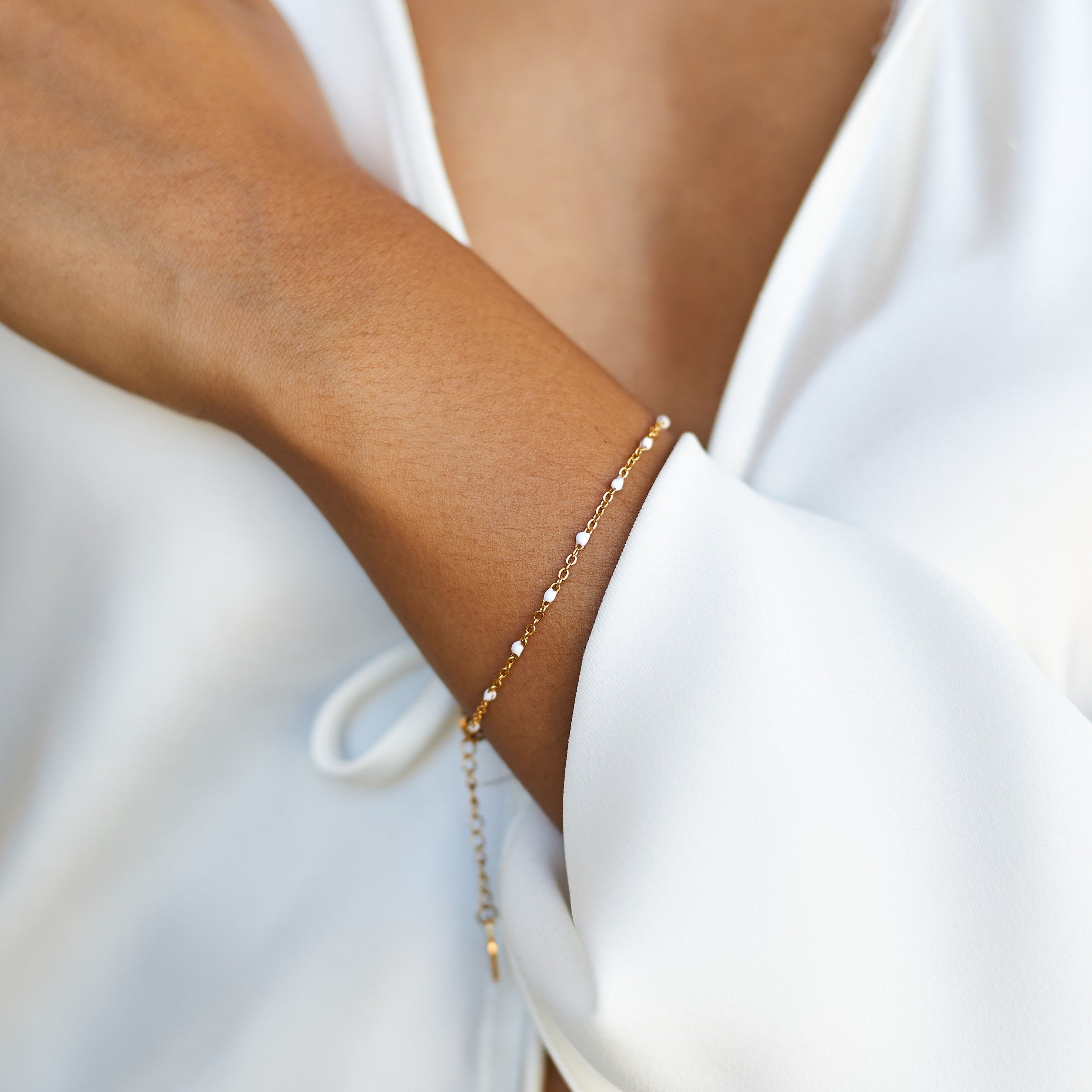 White Beaded Bracelet、mySite、hinf8tx79