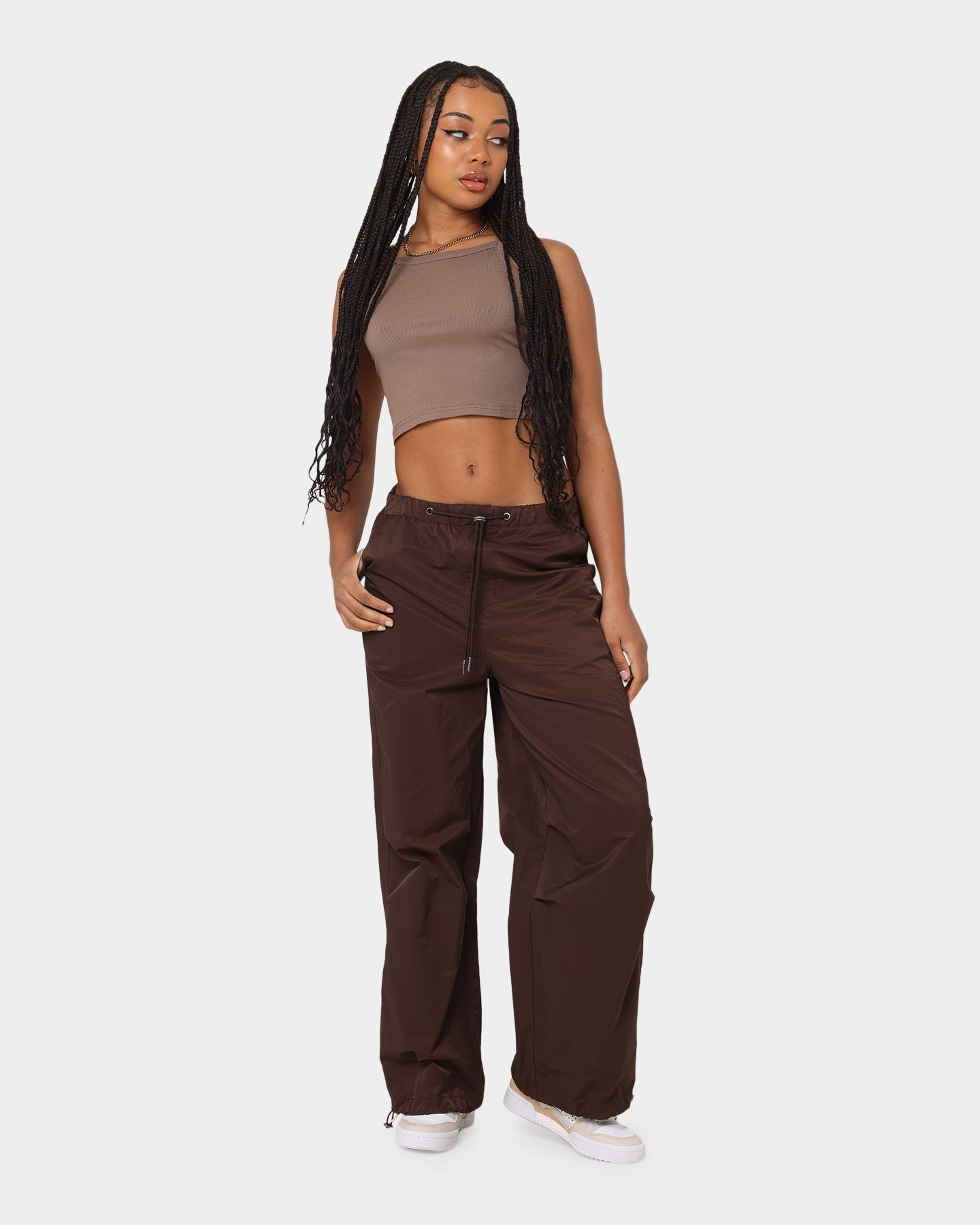MNML Women's Parachute Pants Brown、mySite、zt4zffjzw