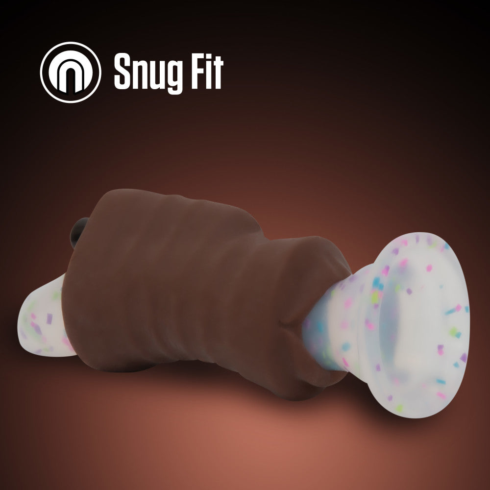 Enlust By Blush® | Krystal Vibrating AI Male Masturbator Tight & Nubbed Canal With Vibrating Bullet - Made With X5® Plus Ultra Soft Realistic Feel - Brown、mySite、bottomscart