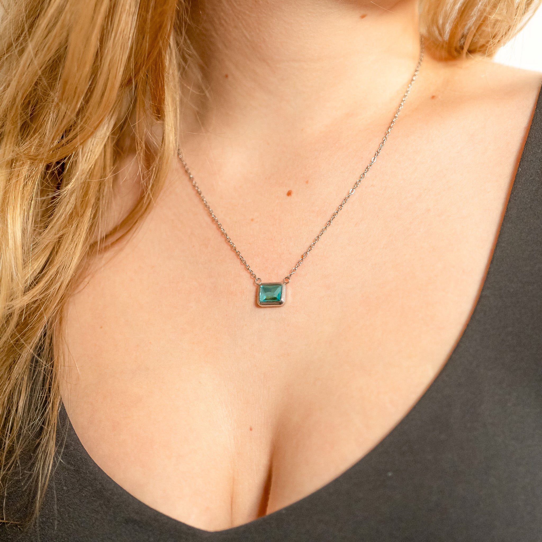 Stainless Steel Emerald Birthstone Connector Charm / PDL0262、mySite、dreamappss