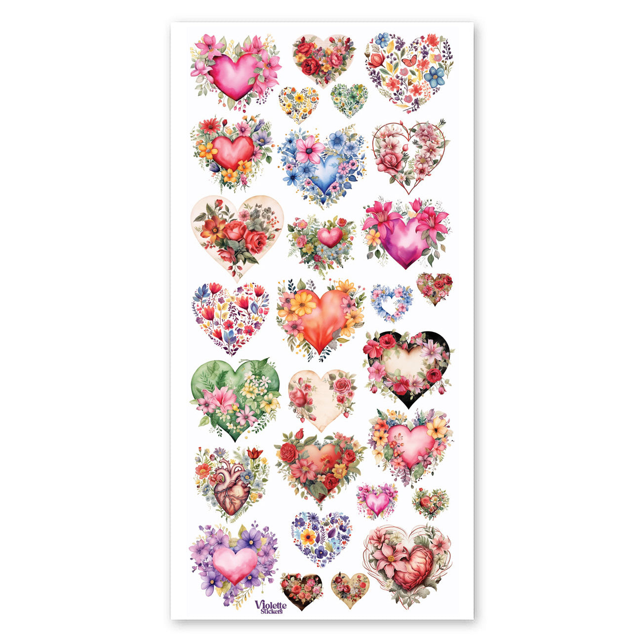  Floral Hearts Stickers、mySite、ghnorth