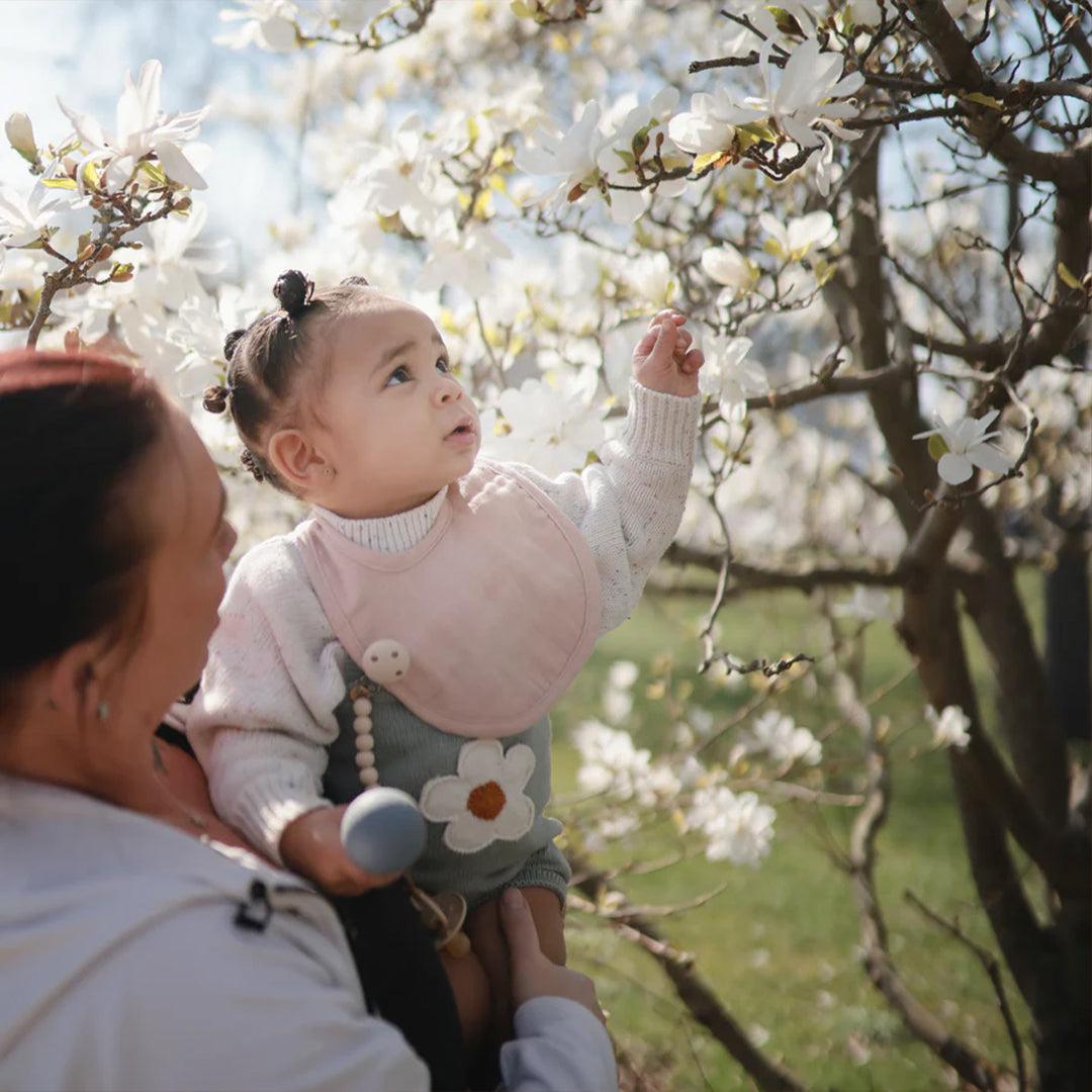  Mushie Muslin Bib | 2-Pack - Blush/Pink Floral、mySite、merchandisen