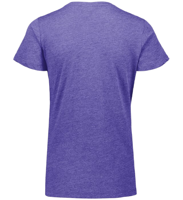 Augusta Women's Tri-Blend Tee - Purple Heather、mySite、noshort