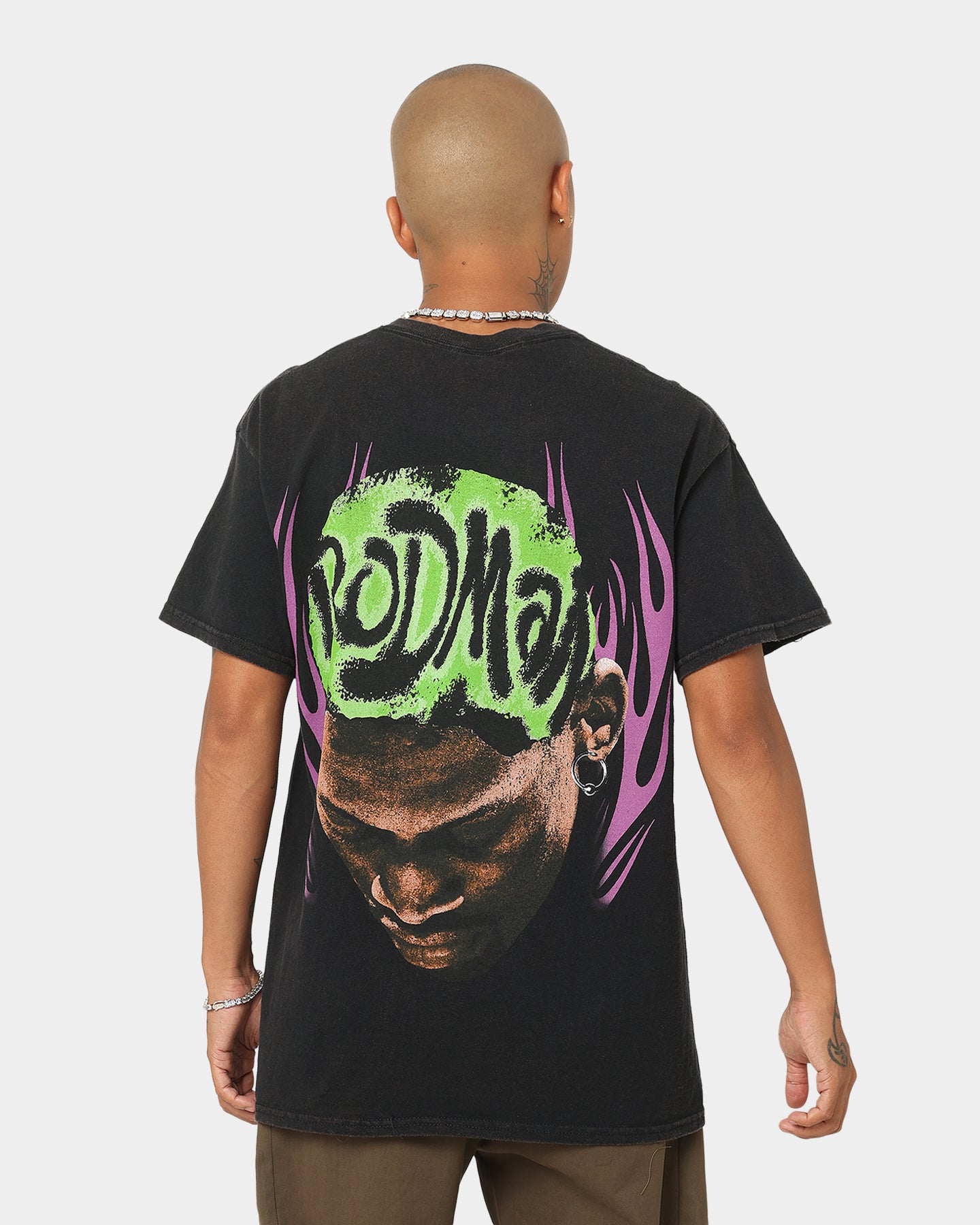 Rodman Brand Metal Logo Vintage T-Shirt Black Wash、mySite、zt4zffjzw