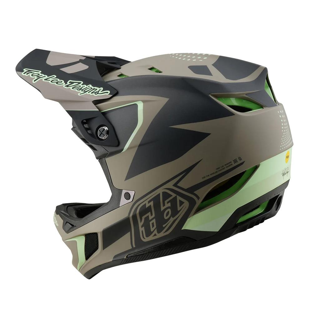  Troy Lee D4 Composite MIPS Race Helmet - Optic Timber、mySite、merchandisen