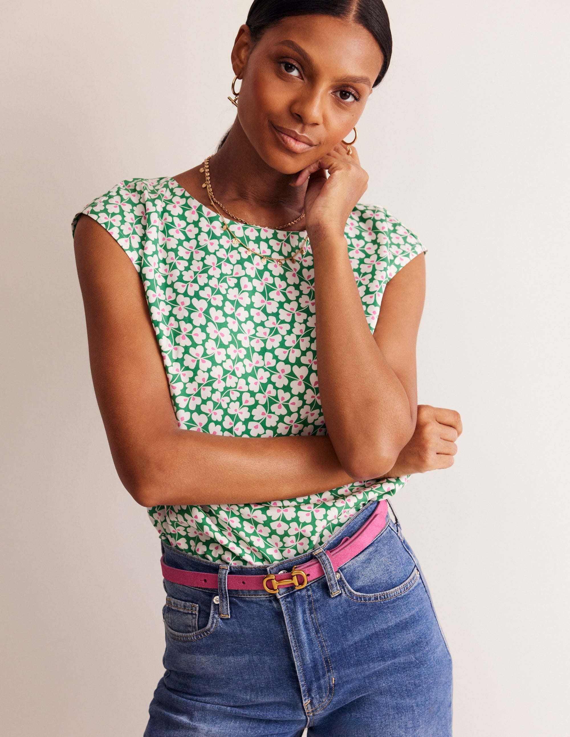  Modern Shell Top-Rich Emerald, Clover Whirl、mySite、ashleygrahame