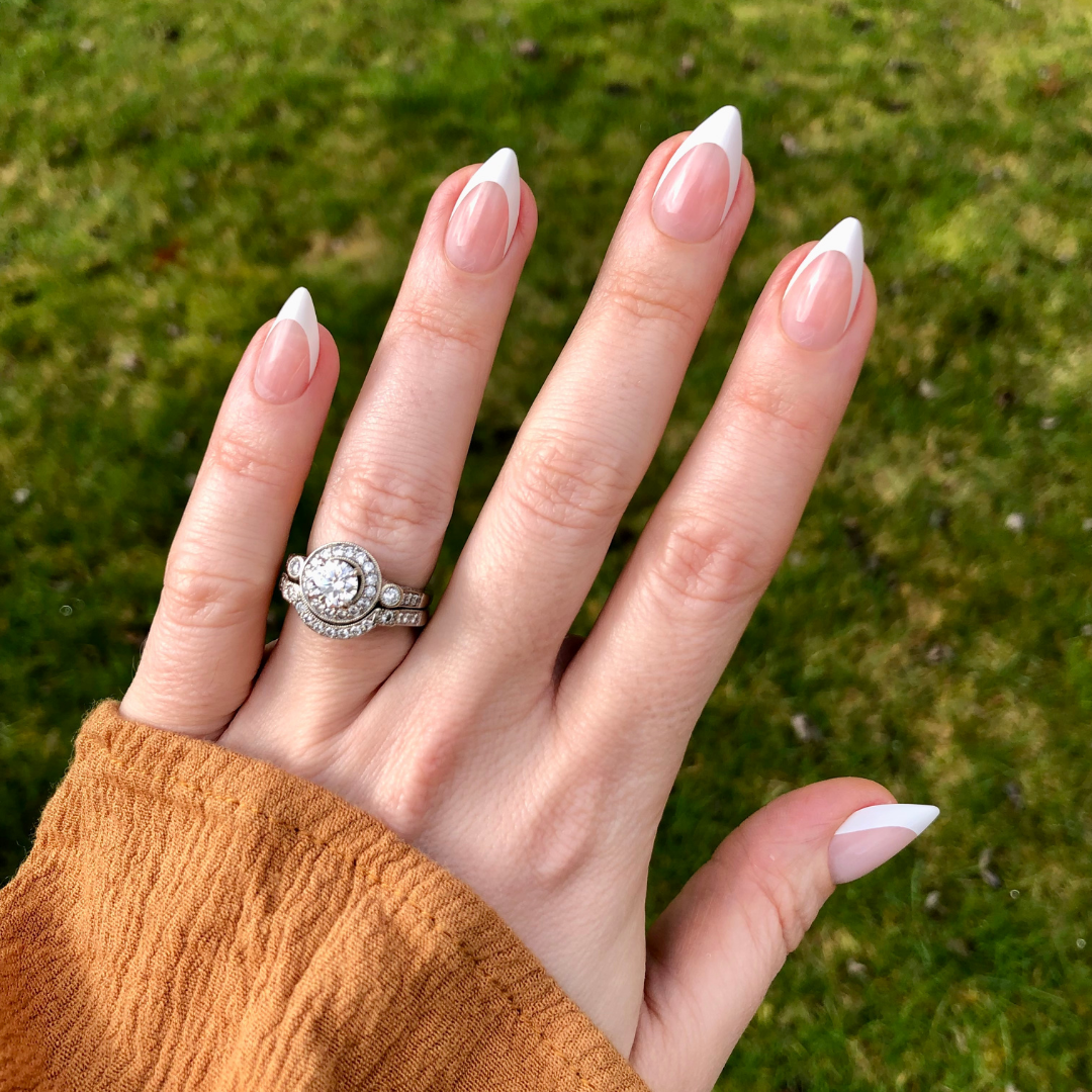 Sharp French - Press-On | Medium | Stiletto、mySite、solidvoid